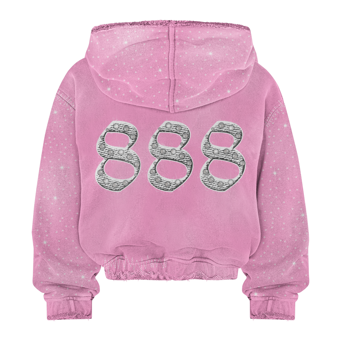 “Sherbet Pink” 888 Rhinestone sweatsuit