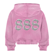 “Sherbet Pink” 888 Rhinestone sweatsuit