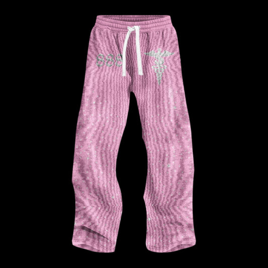 “Sherbert Pink” 888 Rhinestone Zip-Up